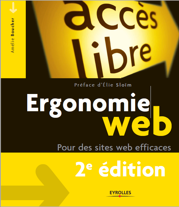 Couverture — Ergonomie web (Amélie Boucher, Eyrolles)